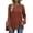 Caramel, variant on Fantaslook Blouses for Women Long Sleeve Crew Neck Tunic Tops Buttons Side Fall Shirts