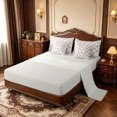 thumbnail image 3 of Manfei Brown Dreamy Bowtie 7-Piece Twin Bedding,Kawaii Bowknot Bedding Comforter Set,Light Gray Reversible, 3 of 7