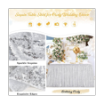 thumbnail image 4 of Jupe de Table 6 Pieds pour Table Rectangulaire Ronde Carrée Nappe à Sequins pour Fête d'Anniversaire Famille Baby Shower Argent, 4 of 5
