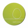 thumbnail image 1 of Easter Mouse Pad for Computers, Minimalist Egg Design on a Green Toned Backdrop Coming of the Spring Theme, Round Non-Slip Thick Rubber Modern Mousepad, 8" Round, Yellow Green White, by Ambesonne, 1 of 2