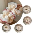 thumbnail image 5 of Double Layer Lace Hair Scrunchies Thick Updos Oversized Scrunchy Elegant Hair Rope Scrunchy Women Ponytail Holder, 5 of 8