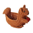 thumbnail image 2 of GOFLIC Faux Rattan Fruit Basket, Animal Shaped Storage Basket with Handle for Home Restaurant Shop, Christmas Party Gift Cute Rural Decor, 2 of 6