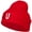 Red, variant on Austria AUT Flag Embroidered Long Beanie - Red OSFM