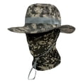 thumbnail image 2 of Boonie Hat Camuflage Ancho Ancha Balaclava Set Hombres para Al Aire Libre Tapa (ACU), 2 of 9