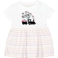 thumbnail image 3 of Inktastic My First Valentines Day Train Girls Baby Dress, 3 of 5