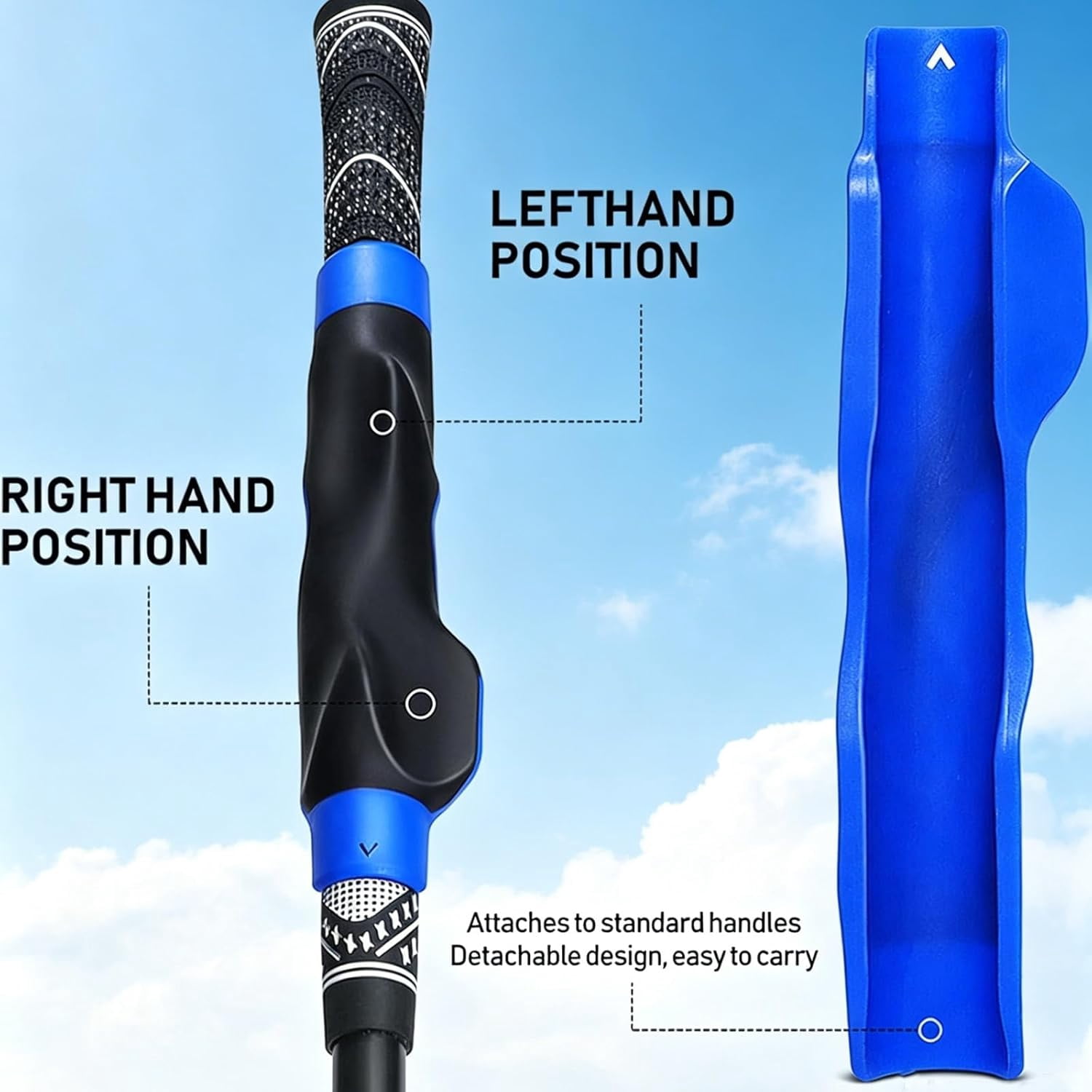 GameSwing True Grip Trainer 2.0, Golf Grip Trainer, Golf Club Grips, Golf Training Aid with Ergonomic Design, Corrects Grips Fix GolfTrainer, Improves Swing Accuracy & Grip Strength