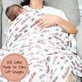 thumbnail image 3 of LollyBanks Muslin Swaddle Blankets, 100% Cotton Baby Blanket for Boys and Girls, Soft and Lightweight 47 x 47 Inches Infant Swaddle, Gentle Newborn Blankets, Baby Essentials (Animal Train Print), 3 of 7
