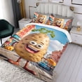 thumbnail image 3 of Papa Graciosa Conjunto de sábanas temático, trío de piezas, cómodo y amigable con la piel, diseño único, regalo de decoración para el hogar para familiares, amigos y fans,173cm *218cm, 3 of 6
