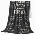 thumbnail image 2 of Extra Cozy for You Quote with Hearts, Calming Graphic Style for Self Care Fans, Gentle Comfort Message and Thank You Gift, Cozy Flannel Blanket for Bedroom and Reading Nook, Peaceful Home Decor, 2 of 9