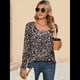 thumbnail image 4 of Camiseta Tipo Túnica de Larga con Cuello Cuadrado para Mujer, Holgada, de Cintura Alta, Estampada, para Otoño Flores Pequeñas L, 4 of 10