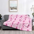 thumbnail image 2 of Fotbe Pink Scarf Snowman Manta de Franela con Estampado, Manta Ultrasuave para Cama, Sofá, Auto, Hipoalergénica y Antibolitas-60"x50", 2 of 6