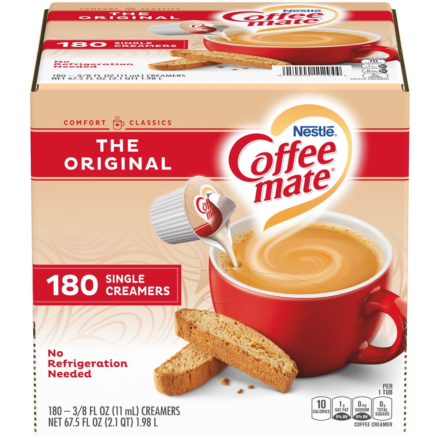 Nestle Coffeemate Liquid Creamer Singles, Original 180 ct.