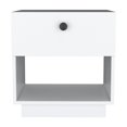 thumbnail image 2 of 1 Drawer White Side Table with Shelf / Easy to Set Up in the Bedroom, 2 of 3