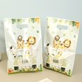 thumbnail image 5 of Bolsas de regalo con forma de animales de la jungla, 10, 20 o 50 unidades, para envolver galletas y dulces, bolsas de regalo de safari para invitados, suministros de cumpleaños para niños y baby showe, 5 of 5