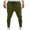 Green, variant on Men's Solid Zipper Elastic Waist Pencil Pants Trousers Navy M