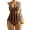Brown, variant on Women's Tankini Swimsuits Textured Flowy Halter Bikini Set Tummy Control Modest Bathing Suits Light Blue S