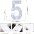 thumbnail image 2 of LED Colorful Alphabet Light Luminous Number Signs-Digital Night Light-Wedding Birthday New Year Christmas Decoration (Colorful 5), 2 of 7