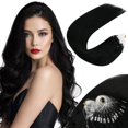 thumbnail image 1 of Sunny Hair Micro Beads Hair Extensions Invisible Micro Loop Hair Extensions Human Hair Straight Micro Ring Hair 50G/50S Micro Link Hair Extensions for, 1 of 9