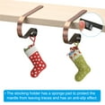thumbnail image 4 of Christmas Stocking Holders, 2pcs Stocking Holder Stand Metal Hooks for Fireplace Decorations, Nickel, 4 of 5