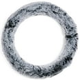 thumbnail image 3 of Grey & Black Plush Furry Steering Wheel Cover for 14" to 15", 3 of 5