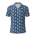 thumbnail image 2 of Daiia Cute Popcorn Pattern Men’s Polo Shirts,Solid Deck Shirt,Classic Fit, Breathable Cotton Polo for Casual and Sport Wear-3X-Large, 2 of 7