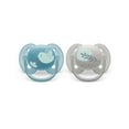 thumbnail image 1 of Philips Avent Ultra Soft Pacifier 6-18m, blue dove / silver leaf, 2 pack SCF091/15, 1 of 8