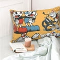 thumbnail image 6 of Cuphead Mugman Brothers Pillowcase Cushion Pillow Covers With Hidden Zipper Pillow Case Decor For Bed Dorm Sofa Couch Car 20"x30", 6 of 8
