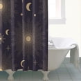 thumbnail image 5 of Gothic Shower Curtain Set - Dark Celestial Moon & Star Print, Mystical Cosmic Bath Decor, Waterproof Polyester 72"x84", Goth Aesthetic Gift, 5 of 5