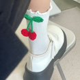 thumbnail image 6 of TBWNWG Elegant Women's Bow Crew Socks Style Dress Ankle Socks Soft Breathable Everyday Casual Wear,Size One Size, 6 of 8