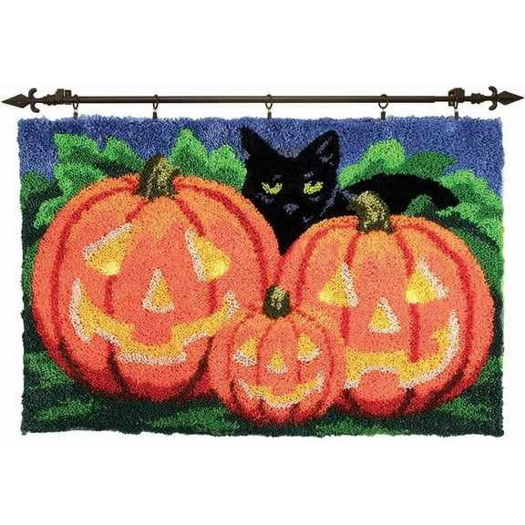 Latch Hook Rug Kits, DIY Latch Hook Rug, Home Carpet Rug Making Canvas Kits, DIY Crochet Kits Embroidery Kits Needlework Crafts for Home Decor, Latch Hook Kits for Beginners Kids Adults, 50 X 38 cm