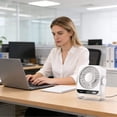 thumbnail image 5 of Leeye Ice Pack Desk Fan, Rechargeable Personal Air Cooler with Detachable Ice Pad, USB Portable Air Circulator Fan for Home Office Desktop, C A,, 5 of 7