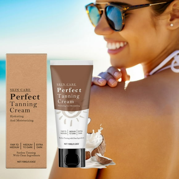 Intensive Tanning Gel Accelerator - 100g Brown Tanning Lotion for Sunbeds & Outdoor Use, Fast-Acting Formula with Moisturizing Ingredients for Deep, Even Tan