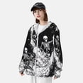 thumbnail image 3 of Vsdgher Sweat à Capuche Imprimé Vague Squelette pour Hommes Femmes, Manches Longues Protection Solaire Pêche Course Natation-TG, 3 of 7