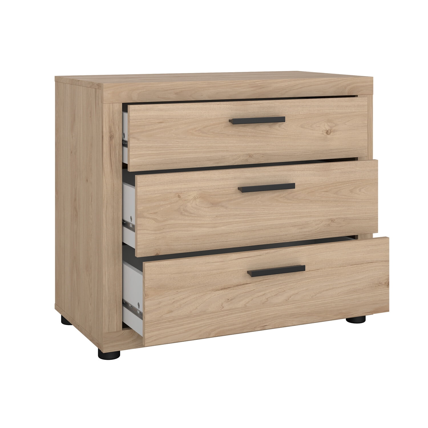 Tvilum Mira 3 Drawer Dresser for Adults, Jackson Hickory