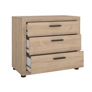 Tvilum Mira 3 Drawer Dresser for Adults, Jackson Hickory