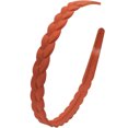 thumbnail image 5 of Diademas para el cabello de mujer rosa con dientes trenzados esmerilados de moda simple, 5 of 5