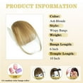 thumbnail image 3 of MORICA Clip in Bangs for Women Human Hair Bangs Clip in Hair Extensions Wispy Bangs Ash Blonde Bangs, 3 of 5