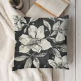 thumbnail image 3 of SHANXI Black Old White Outdoor Decorative Throw Pillowcases Linen Cushion Covers For Couch Bedroom Sofa Chair Car 20x20in, 3 of 5