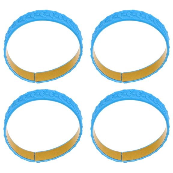 Blue Silicone Luggage Wheel Covers for Protection and Noise Reduction 4pcs Fits Suitcase Wheels