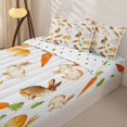thumbnail image 3 of Homewish Cute Rabbit Farm Animal Zipper Full Size Comforter Sets with Fitted Sheet and 2 Pillowcases,Happy Easter Theme Zipper Bedding Set For Kids Girls,Reversible,4 Pieces, 3 of 7