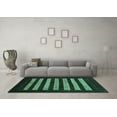 thumbnail image 3 of Ahgly Company Indoor Rectangle Abstract Turquoise Blue Modern Area Rugs, 4' x 6', 3 of 4