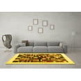 thumbnail image 3 of Ahgly Company Indoor Rectangle Solid Yellow Modern Area Rugs, 6' x 9', 3 of 4