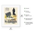 thumbnail image 2 of The Diabolical (Les Diabolique) Starring Simone Signoret Directed by Henri-Georges Clouzot - Vintage French Film Movie Poster by Raymond Gid c.1955 - Fine Art Rolled Canvas Print 11in x 14in, 2 of 4