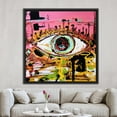 Abstract Canvas, Eye Poster, Graffiti Printed, Colorful Canvas, Street Artwork, Canvas Wall