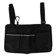 thumbnail image 3 of Bolsa organizadora de tela Oxford 600D con bolsillo lateral para silla de ruedas, bolsa de mano, accesorios para reposabrazos de silla de ruedas para pacientes mayores., 3 of 14