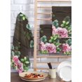 thumbnail image 2 of Spring Pink Roses Kitchen Dish Towels for Drying Dishes Set of 3, Pastoral Eucalyptus Leaves Brown Wooden Waffle Weave Microfiber Hand Tea Bathroom Towels Quick Dry & Absorbent Towel 15.7x23.6, 2 of 7