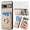 Beige, variant on Phone Case for Google Pixel 7 5G Wallet Cover with Tempered Glass Screen Protector Slim Ring Stand Credit Card Holder Magnetic Leather Cell Accessories Pixel7 Pixle Seven 6.3 Women Men Beige