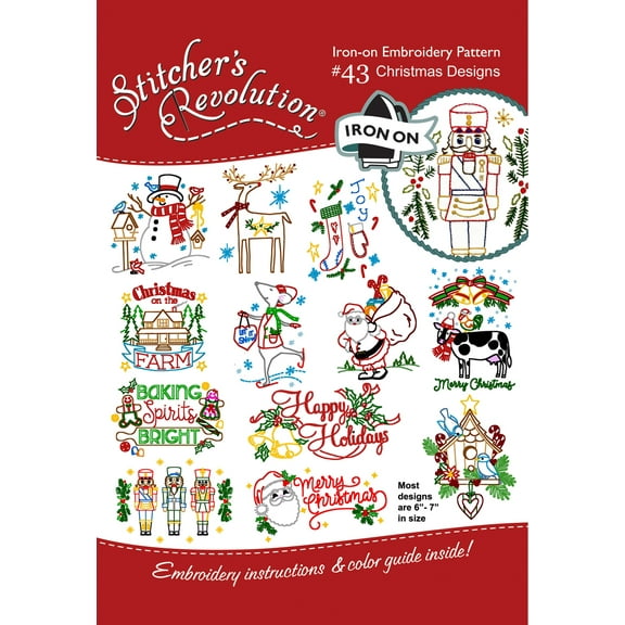 Stitcher's Revolution Christmas Designs Iron-on Transfer Pattern for Embroidery, Stitching, and Painting by Aunt Martha's
