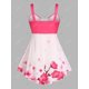 thumbnail image 2 of Tank Top de Cintura Imperio con Estampado de Flores en Talla Extra Rosegal  Camisetas sin mangas de talla grande, 2 of 5