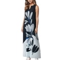 thumbnail image 6 of Fangasis Ladies Long Maxi Dresses Floral Print Tank Dress Sleeveless Summer Beach Sundress Women Casual Bohemian Holiday Style C 3XL, 6 of 7